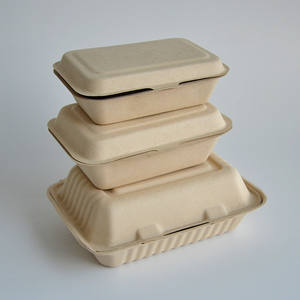 Cono Biodegradable desechable, caja de embalaje de <span class=keywords><strong>comida</strong></span> rápida <span class=keywords><strong>para</strong></span> bagazo de caña de azúcar, hamburguesa, venta al por mayor - Product Image 4