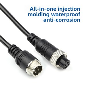 Cavo di Prolunga per Monitoraggio a Quattro Canali per Veicoli, Connettore Aeronautico M12 a 4 Pin, Rivestimento in PVC, per Immagini di Retromarcia - Product Image 4