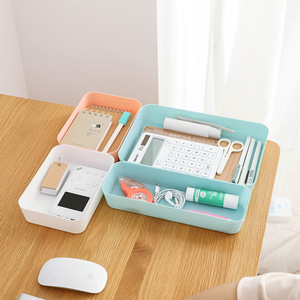 <b>Drawer</b> Organizer Boxes Rectangular Uncapped <b>Stackable</b> For Desk <b>Storage</b> White Pink Sky Blue Dark Blue - Product Image 4