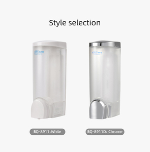 Distributeur d'articles <span class=keywords><strong>de</strong></span> toilette mural AOLQ en ABS finition chrome avec deux flacons rechargeables pour chambres d'hôtes, hôtels et hôpitaux - Product Image 2