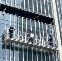 Plateforme de travail suspendue pliable en alliage d'aluminium léger, élévateur électrique, échelle de travail, prix compétitifs
