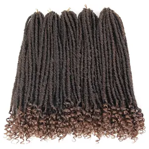 Extensiones de Cabello sintético para mujer, puntas rizadas con aguja para extensiones de cabello trenzado de ganchillo, Locs de imitación de diosa, a precio de fábrica