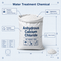 Poudre de chlorure de calcium anhydre de qualité industrielle pour usage déshydratant et dégivrant