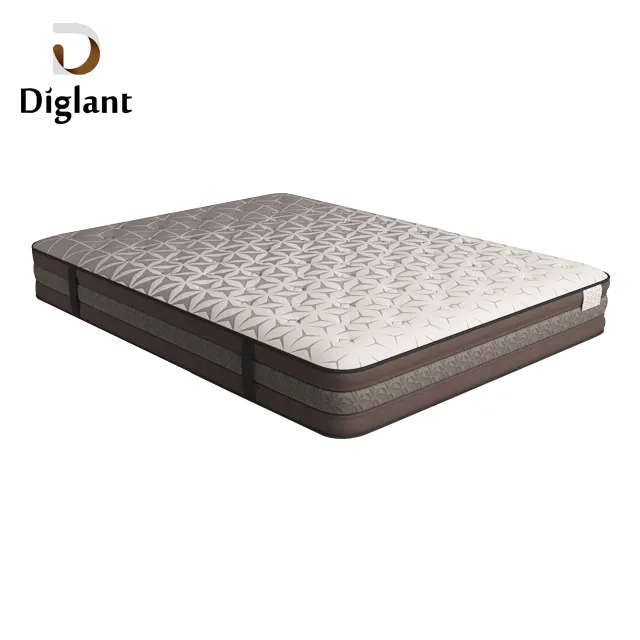 D51 Diglant hotel bedroom furniture bed king size cheap wholesale memory foam latex queen spring mattress manufacturer