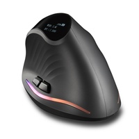 Mouse Vertical Inalámbrico Ergonómico para Juegos, Recargable, Tri-modo, Silencioso, con Retroiluminación LED, 4000DPI, 7 Botones Programables, Compatible con Win7/8/10