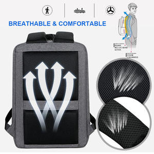 Sac à dos pour ordinateur portable en nylon noir personnalisé en gros, sacs d'école unisexes, mochilas, sac d'ordinateur de bureau, sac à dos pour ordinateur portable - Product Image 4