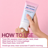 Crème raffermissante pour le cou au collagène et au rétinol K-Beauty, vente chaude OEM, avec rouleau Gua Sha pour tous types de peau