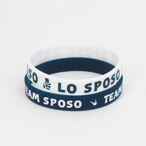 Gelang karet silikon pernikahan, gelang karet kustom hadiah pesta pernikahan tamu pria dan wanita - Product Image 3