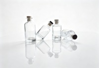 Bouteille diffuseur de parfum vintage en verre transparent de 200 ml et 300 ml, vide, avec bouchon en liège naturel