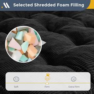 Matelas futon matelassé épais de 8 pouces <span class=keywords><strong>pour</strong></span> <span class=keywords><strong>canapé</strong></span>-lit avec tapis futon en <span class=keywords><strong>mousse</strong></span> à mémoire de forme - Product Image 3