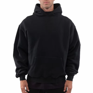 Blank Men's 100% Cotton Thick Oversized Lined <b>Hoodies</b> Sweatshirts Custom Print Logo French Terry Fleece Winter Knitted - Product Image 1