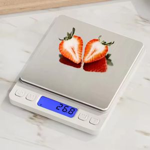 <span class=keywords><strong>Balance</strong></span> de <span class=keywords><strong>cuisine</strong></span> 3000g 0.1g de précision en acier inoxydable 304 avec rétroéclairage LCD et plateau, idéale pour le café, la pâtisserie et les coffrets cadeaux - Product Image 2