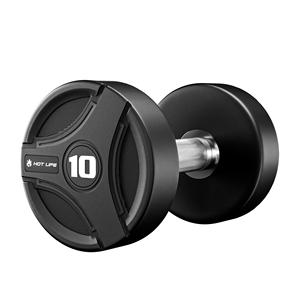 Toptan Yüksek Kaliteli Spor Salonu Dambıl Güç Antrenman Ekipmanı Yuvarlak Başlı Kauçuk Kaplı Dambıl Seti Dökme Çelik Dambıl Seti - Product Image 1