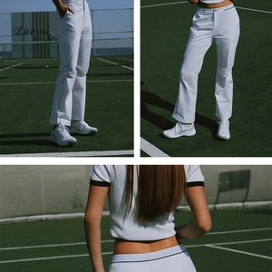 Pantalones de Golf Cortos de Cintura Alta para Mujer, de Secado Rápido, Moldeadores, Elásticos y Transpirables, con Camiseta Polo de Punto, Estilo Casual - Product Image 5