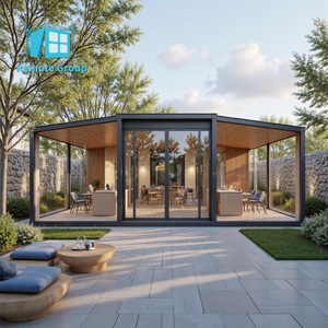 Case prefabbricate pieghevoli all'ingrosso 40FT 3 camere da letto in 2 che vivono 1 cucina e 1 bagno può essere utilizzato nei centri commerciali - Product Image 1