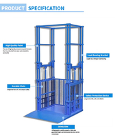 2000kg Kompakter Lastenaufzug - Sicherer Hydraulischer Frachtlift für Klein- bis Mittelgroße Lagerhäuser