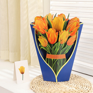 Thiệp chúc mừng ngày của mẹ với phong bì trống thiệp chúc mừng ba chiều hoa cẩm chướng Hoa Hướng Dương Hoa Tulip - Product Image 3