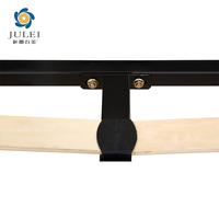 Cadre de lit double de luxe moderne en bois et métal avec support en fer, facile à assembler, pour chambre à coucher ou villa