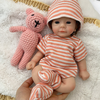 Nouvelle arrivée, petite taille, poupée reborn en silicone de 12 pouces, 30 cm, lavable, poupées interactives pour tout-petits