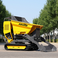 LEITE Livraison Gratuite Mini-Dumper sur Chenilles 500kg 800kg pour Ferme et Jardin, Moteur Diesel Hydraulique, Camion-Dumper Mini sur Chenilles à Vendre
