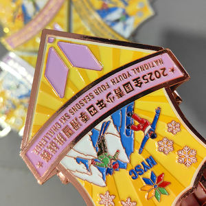 ميدالية معدنية مخصصة للتزلج على الجليد في فصل الشتاء ، جائزة مسابقة التزلج والرقص ، ميدالية معدنية رياضية مزلجة - Product Image 4