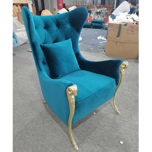 High End Luxury Leisure Living Room <strong>Wingback</strong> Sofa <strong>Chair</strong> Italian Design Gold Metal <strong>Arm</strong> <strong>Chair</strong> - Product Image 5
