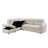 Le Grossiste Leader : Canapé-lit pliant en L deux places, design européen, en tissu écologique, confortable et durable, pour la maison