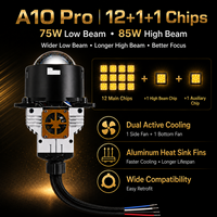 YHKOMS 2026 Nouveaux Phares LED 85W 40000 LM 6000K avec Fonction d'Éclairage Directionnel, Projecteur Bi-LED 12V 3.0 Pouces, Adaptation Universelle