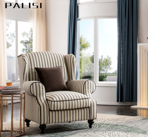 Sillón Individual de Estilo Nórdico Europeo, Sillón Mediterráneo, Cómodo Sillón para Dormitorio o Sala de Estar con Estilo Campestre para Hoteles - Product Image 1