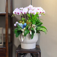 Grand pot de fleurs intérieur/extérieur pour la maison, le bureau et le jardinage Conteneur de plantes en plastique Trou de drainage Bouchon en caoutchouc pour petits et grands