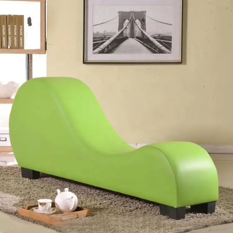 foam chaise lounge green sex positions chair pu leather upholstery for relaxation fitness yoga chair love sex chair sofa