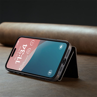 Étui de téléphone portefeuille de luxe haut de gamme avec fermeture éclair, étui portefeuille détachable 2 en 1 avec emplacements pour plusieurs cartes pour iPhone 16 15 14 Pro Max