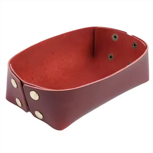 Handmade Custom Cowhide European-style Retro Tray Decoration Tray Sundry Storage Tray - Product Image 2