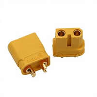 Conector Amass XT30UD de 2 Pines Chapado en Oro de 15A, Enchufe de Cable a Cable de 500VDC para Aeromodelismo, Suministro OEM