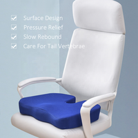 Coussin de siège orthopédique Bravo Gel amélioré en mousse à mémoire de forme avec gel pour le coccyx, coussin pour chaise de bureau
