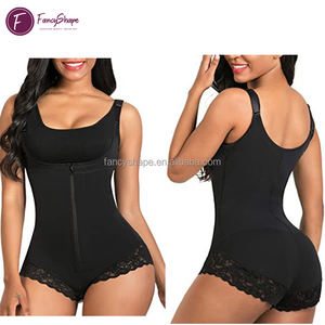 Fajas Colombianas Reductoras y Moldeadoras para Mujer, Body Shaper Control de Abdomen con Cremallera y Encaje Levantacola - Product Image 1