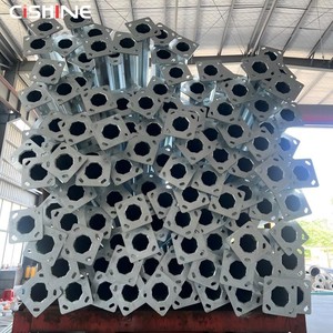 Cishine 20ft 25ft 30ft 35ft 40ft 6m 8m 10m Galvanized <strong>Solar</strong> Conical Octagonal Street <strong>Light</strong> Poles Tapered Lamp <strong>Post</strong> for Highway - Product Image 2