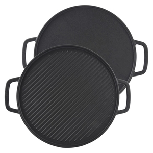 30厘米铸铁可逆烤盘重型双面烤盘炉顶和燃气铸铁炊具套装 - Product Image 1