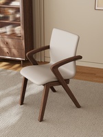 Chaise de salle à manger en bois massif avec dossier, nouveau modèle - Style nordique - Chaise de designer minimaliste épaissie pour bureau, salle à manger, maison, café