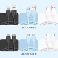 Nuevo Cable de Carga para Auto USB Tipo-C de Silicona PD de 60W y 1M, Carga Rápida y Transferencia de Datos para Teléfono Móvil, Computadora, Cámara y Accesorios