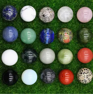 Bola de pedra preciosa natural de 30mm, cristais de cura para cura, esfera decorativa