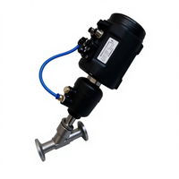 Vanne de régulation proportionnelle intelligente/ajustable 4-20 mA/0-10 V, actionneur pneumatique en acier inoxydable 304, vanne à siège angulaire avec positionneur intelligent