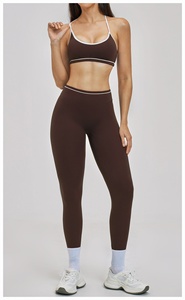 ชุดกีฬาออกกำลังกายแบบแห้งเร็ว ระบายเหงื่อได้ดี ลายเรียบ ดีไซน์โชว์หลังสวย สำหรับโยคะ วิ่งกลางแจ้ง ชุด 2 ชิ้น รุ่น 3562 - Product Image 4