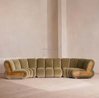 FERLY - Sofá Curvo de Alta Calidad para Sala de Estar, Estilo Moderno, Muebles para el Hogar de Lujo