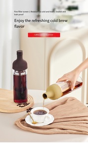 Botella y jarra de café frío de vidrio-Café helado reutilizable, té, jugo-Uso en la cocina del hogar - Product Image 5