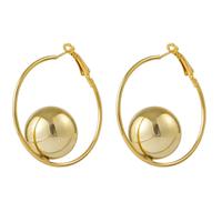 NYY Fashion Simple Sautoir Perle Hoops Open Circle White Pearl Pendant Necklace Statement Alloy Gold Plated Jewelry Set Women