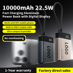 <span class=keywords><strong>Batterie</strong></span> <span class=keywords><strong>Externe</strong></span> Portable en Aluminium 10000mAh à Charge Rapide PD 22.5W avec Câbles Intégrés et Cordon pour <span class=keywords><strong>iPhone</strong></span> 17 16 15 - Product Image 2