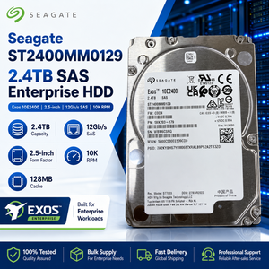 Disque dur SAS Seagate 2,4 To 10K ST2400MM0129, 2 millions d'heures MTBF, charge utile de 550 To/an, double port, fonctionnement 24/7 - Product Image 1