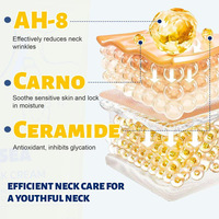 Crème hydratante pour le cou aux peptides avec 3 rouleaux en acier, liftante et raffermissante, réduit les rides du cou, crème de soin du cou AH-8, dropshipping