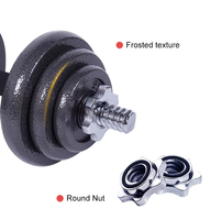 Ensemble d'haltères réglables en fonte de 55 kg avec barre – Équipement de musculation durable de qualité supérieure pour l'entraînement corporel, option de logo personnalisé